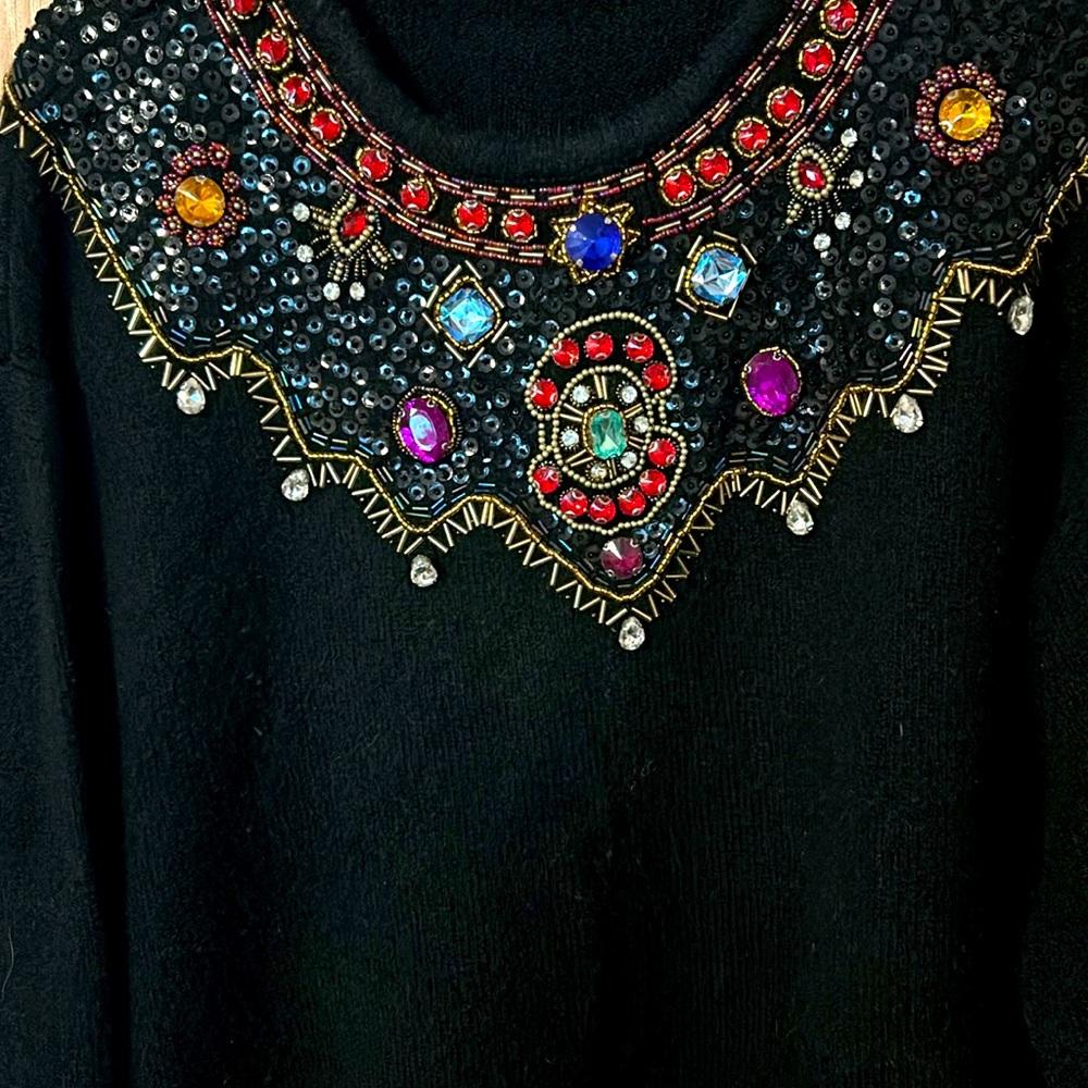 ZARA EMBELLISHED SWEATER